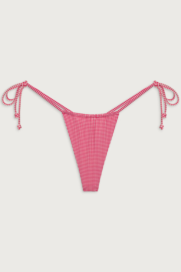 Frankies Bikinis Tia Skimpy Bikini Bottom Ladybug Gingham
