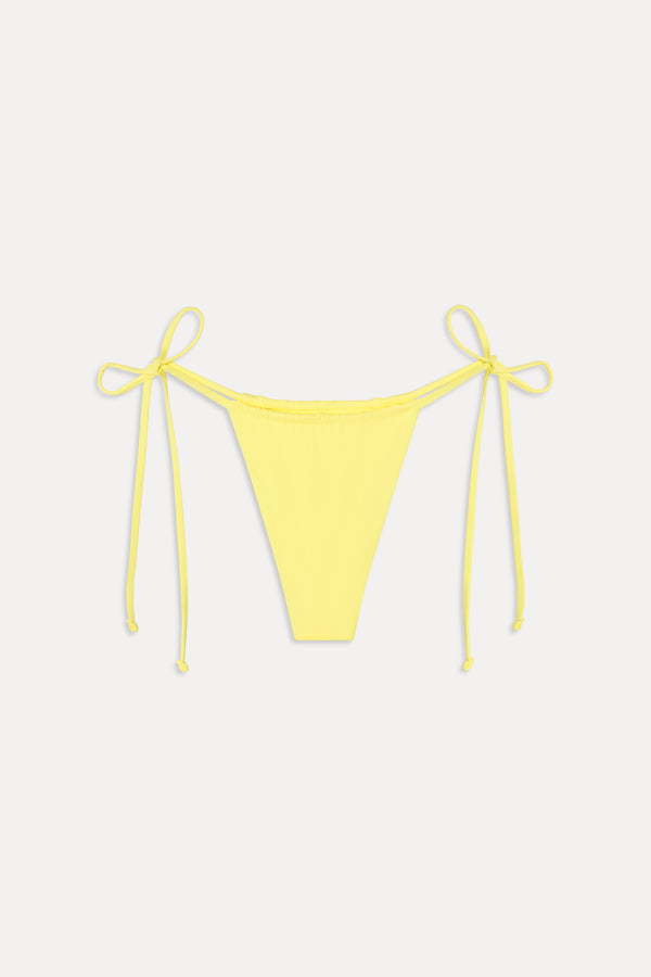 Frankies Bikinis Tia Skimpy String Bikini Bottom Yellow Iris