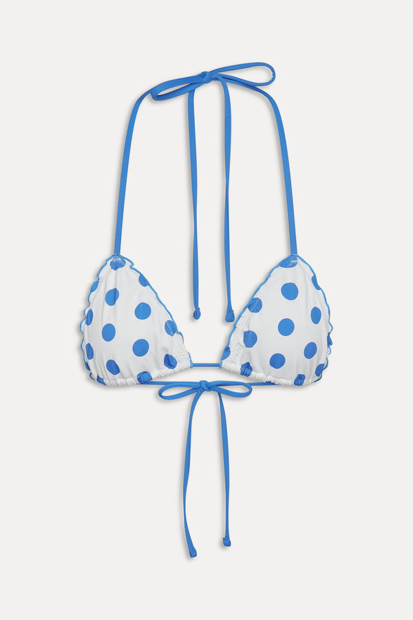 Frankies Bikinis Tidal Skimpy String Bikini Top Delicate Dot