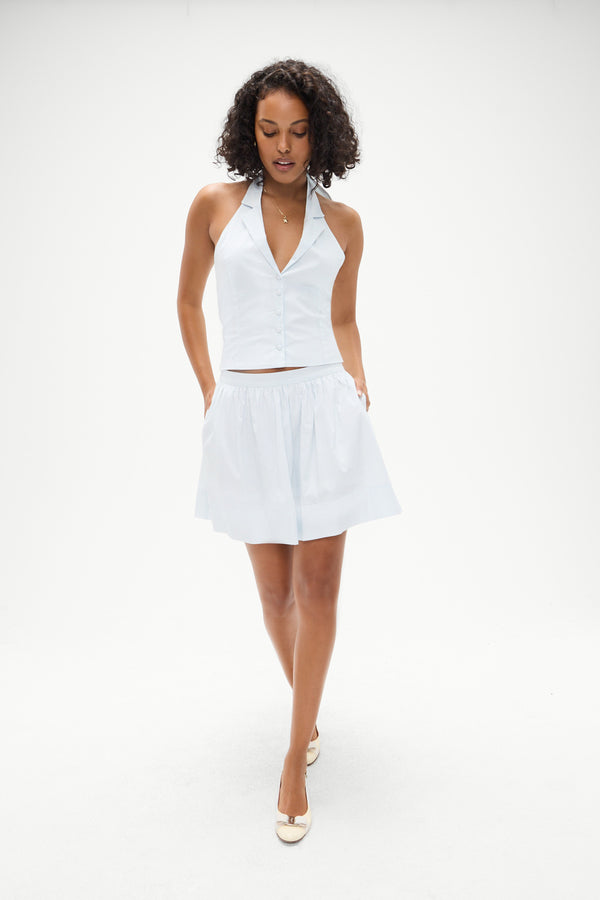 Frankies Bikinis Tory Striped Skirt Saltwater Stripe