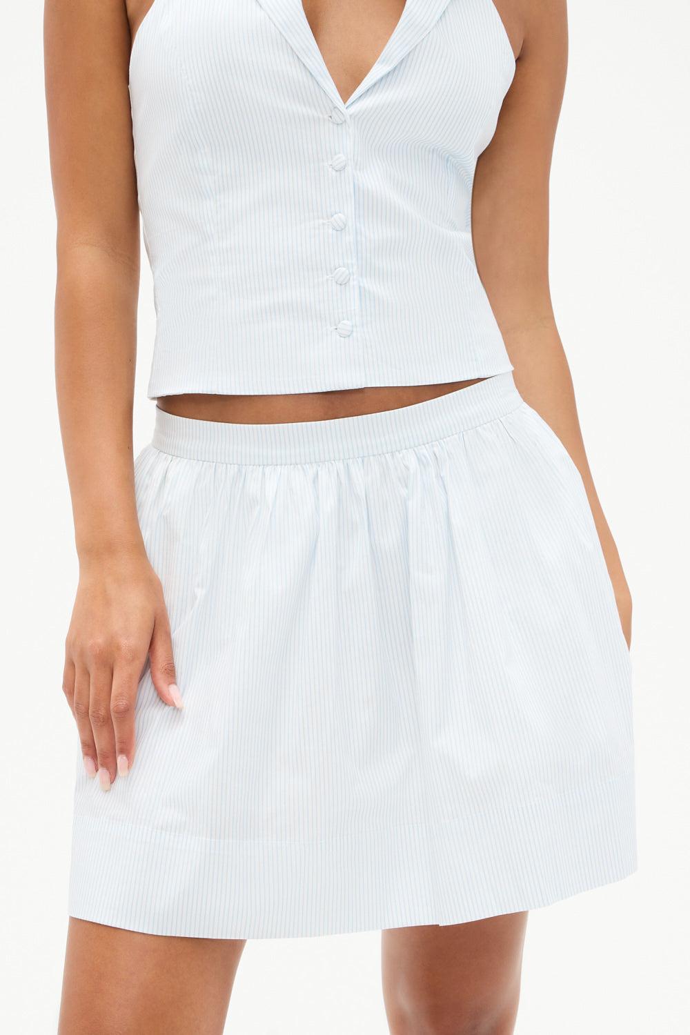 frankies bikinis Tory Striped Skirt Saltwater Stripe