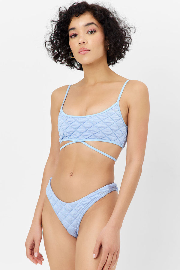 Frankies Bikinis Waco Bralette Bikini Top Baby Blue