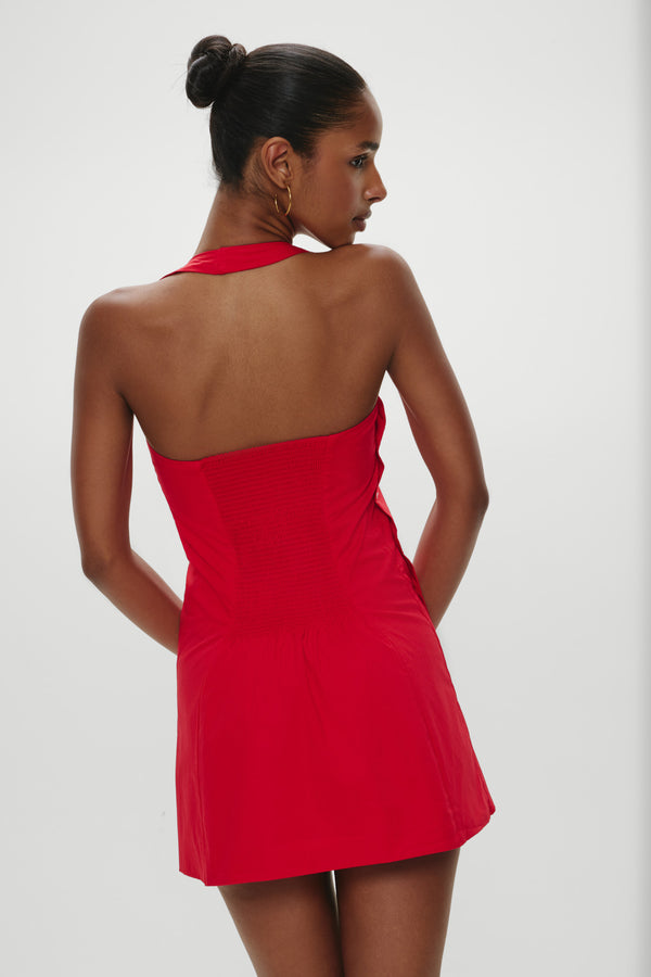 Frankies Bikinis West Cotton Wrap Mini Dress Barn Dance