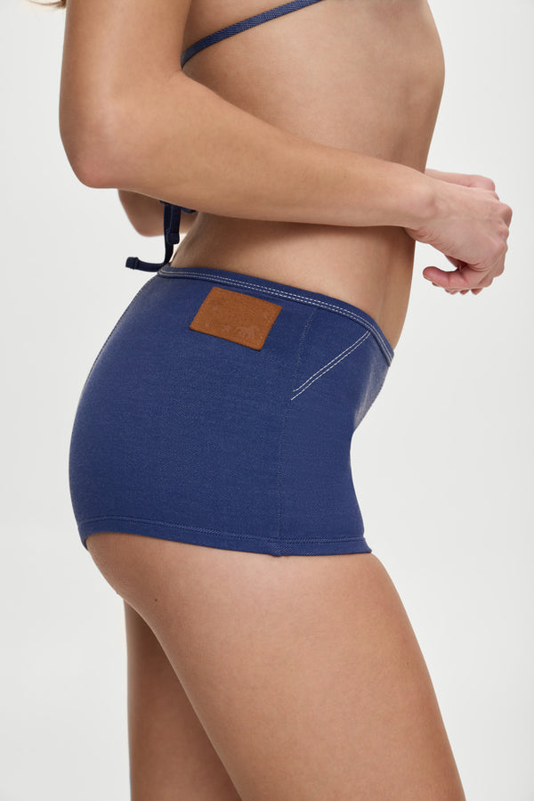 Frankies Bikinis X BELLA HADID Caster Boy Shorts Summer Denim