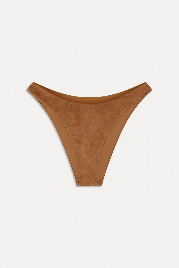Frankies Bikinis X BELLA HADID Dove Suede Bikini Bottom Sunkissed Suede