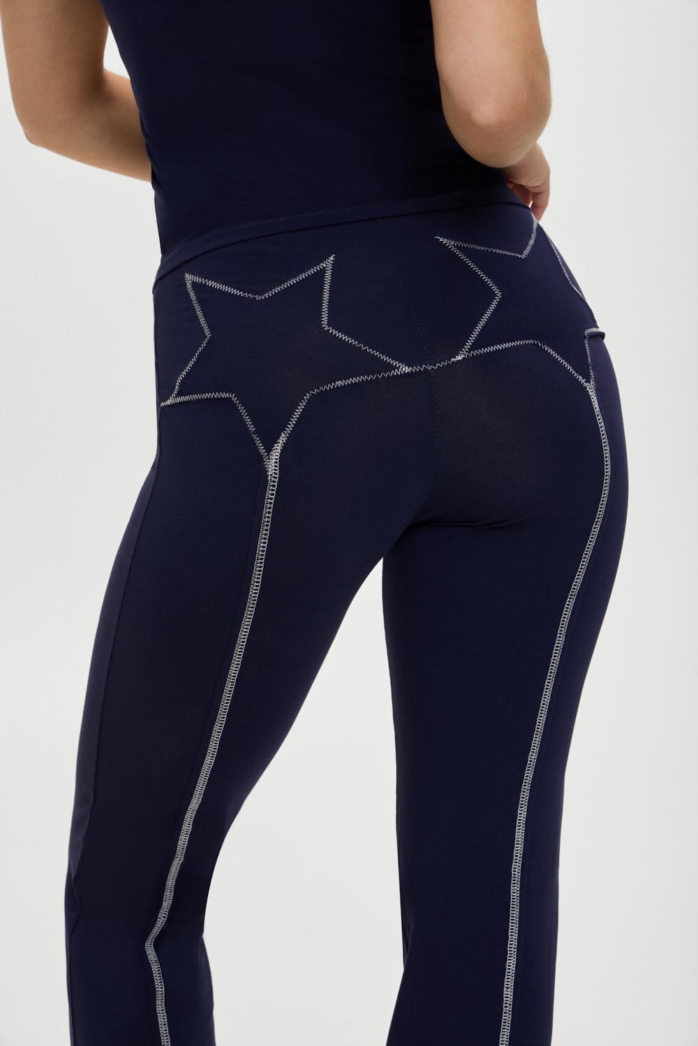 frankies bikinis x BELLA HADID Dreamer Flare Pants Lone Star Blue