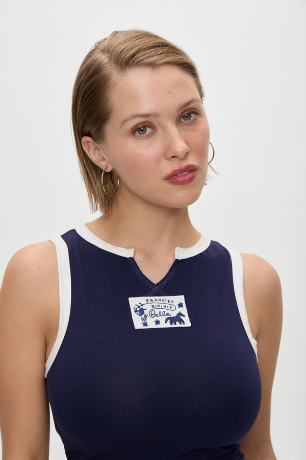 Frankies Bikinis X BELLA HADID Dreamer Tank Top Lone Star Blue