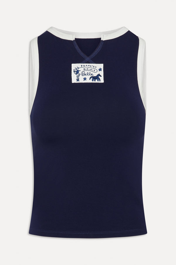 Frankies Bikinis X BELLA HADID Dreamer Tank Top Lone Star Blue