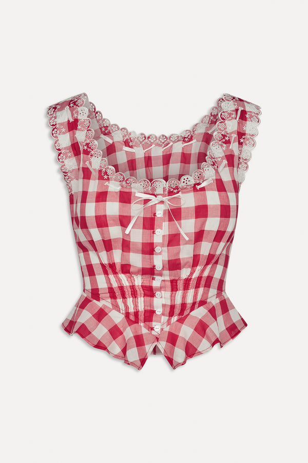 Frankies Bikinis X BELLA HADID Fleetwood Top Malibu Picnic