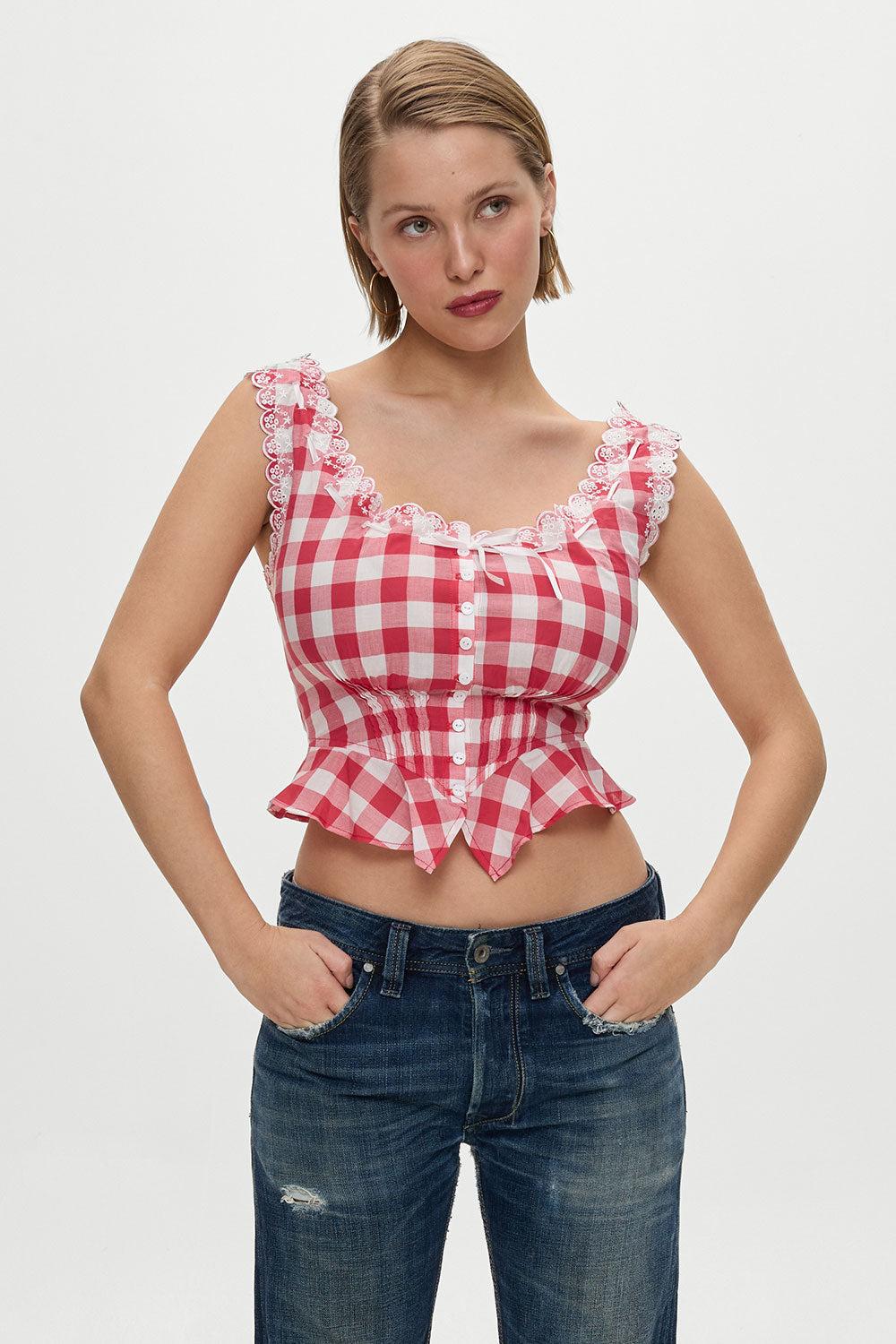 frankies bikinis x BELLA HADID Fleetwood Top Malibu Picnic