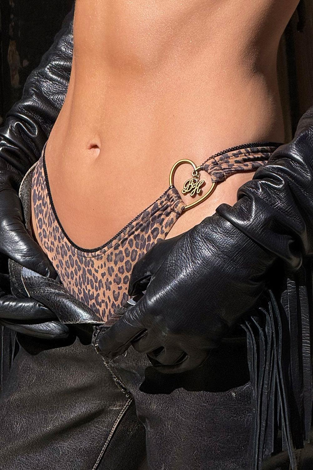 frankies bikinis x BELLA HADID Full Moon Bikini Bottom Lucky Leopard
