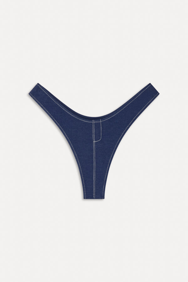 Frankies Bikinis X BELLA HADID Full Moon Bikini Bottom Summer Denim