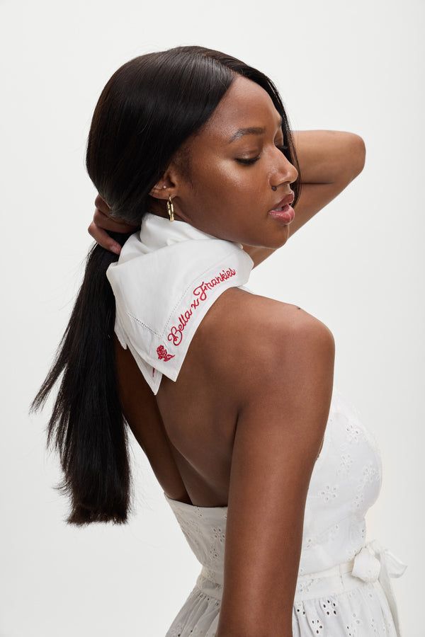 Frankies Bikinis X BELLA HADID Little Miss Head Scarf White