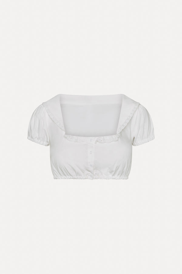 Frankies Bikinis X BELLA HADID Little Miss Top White