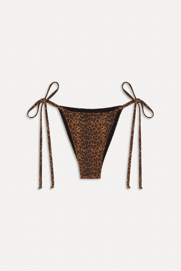Frankies Bikinis X BELLA HADID Mackenzie String Bikini Bottom Lucky Leopard