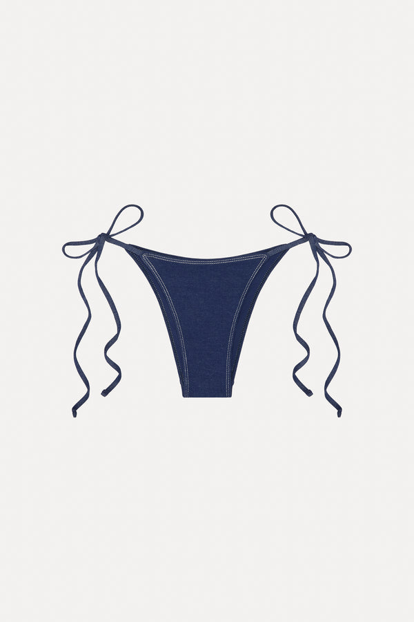 Frankies Bikinis X BELLA HADID Mackenzie String Bikini Bottom Summer Denim