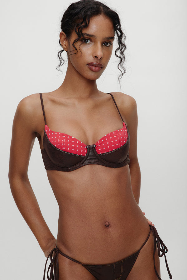 Frankies Bikinis X BELLA HADID Montana Underwire Bikini Top Lovebug