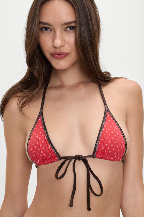 Frankies Bikinis X BELLA HADID Paradise Halter Bikini Top Lovebug