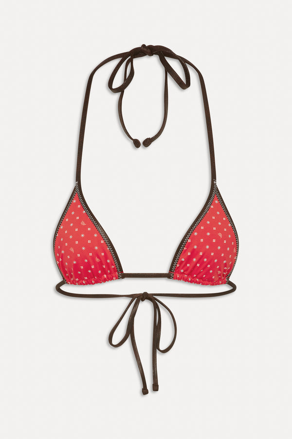 Frankies Bikinis X BELLA HADID Paradise Halter Bikini Top Lovebug