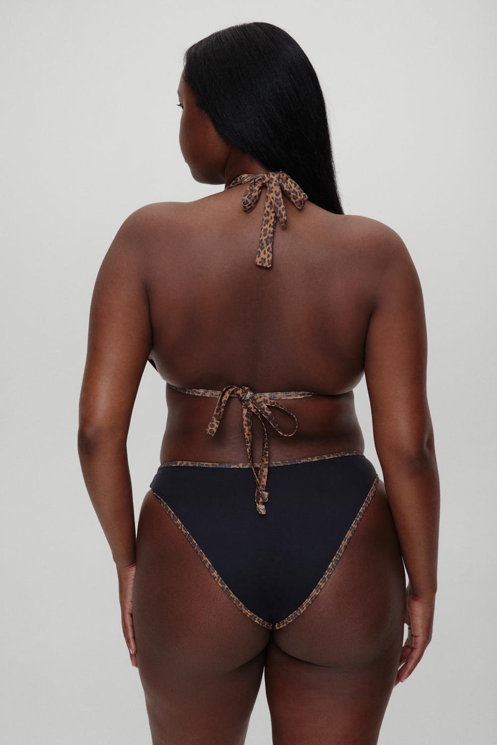 frankies bikinis x BELLA HADID Presley High Waisted Bikini Bottom Lucky Leopard