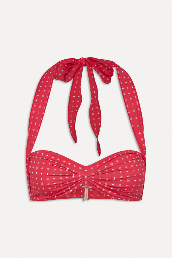 Frankies Bikinis X BELLA HADID Sunday Halter Bikini Top Lovebug