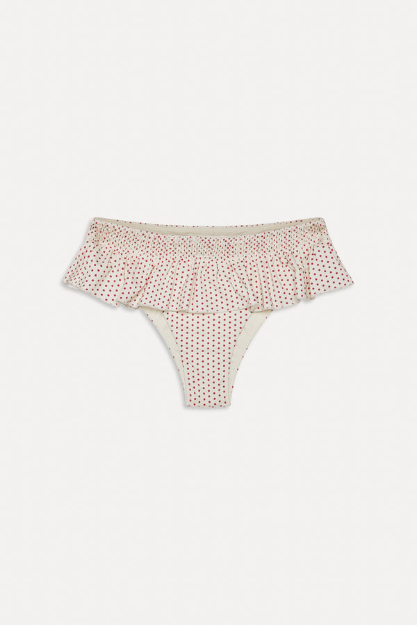 Frankies Bikinis X BELLA HADID Sunday Swim Skirt Strawberry Polka Dot