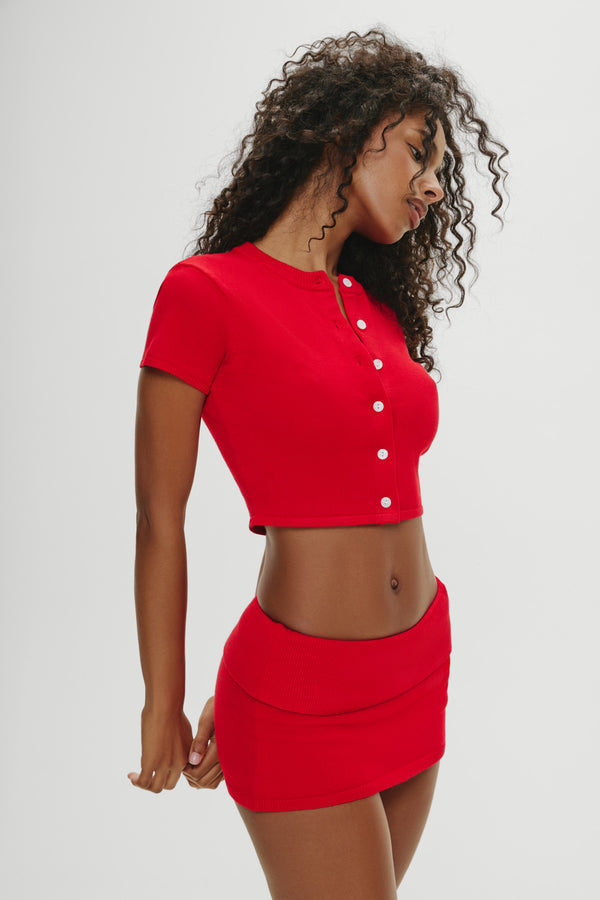 Frankies Bikinis X Khy Briar Cloud Knit Skirt Heartstrings