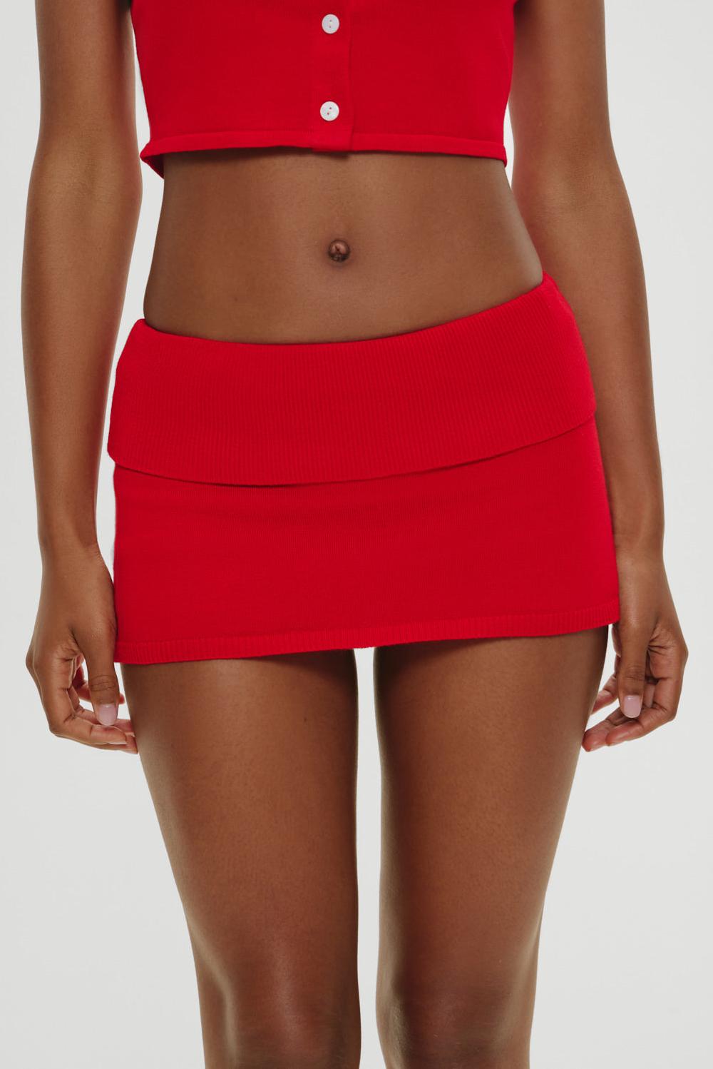 frankies bikinis x Khy Briar Cloud Knit Skirt Heartstrings