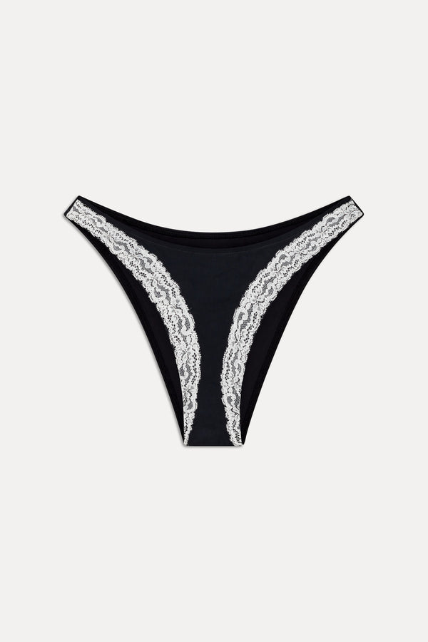 Frankies Bikinis X Khy Dove Lace Bikini Bottom Midnight Lace