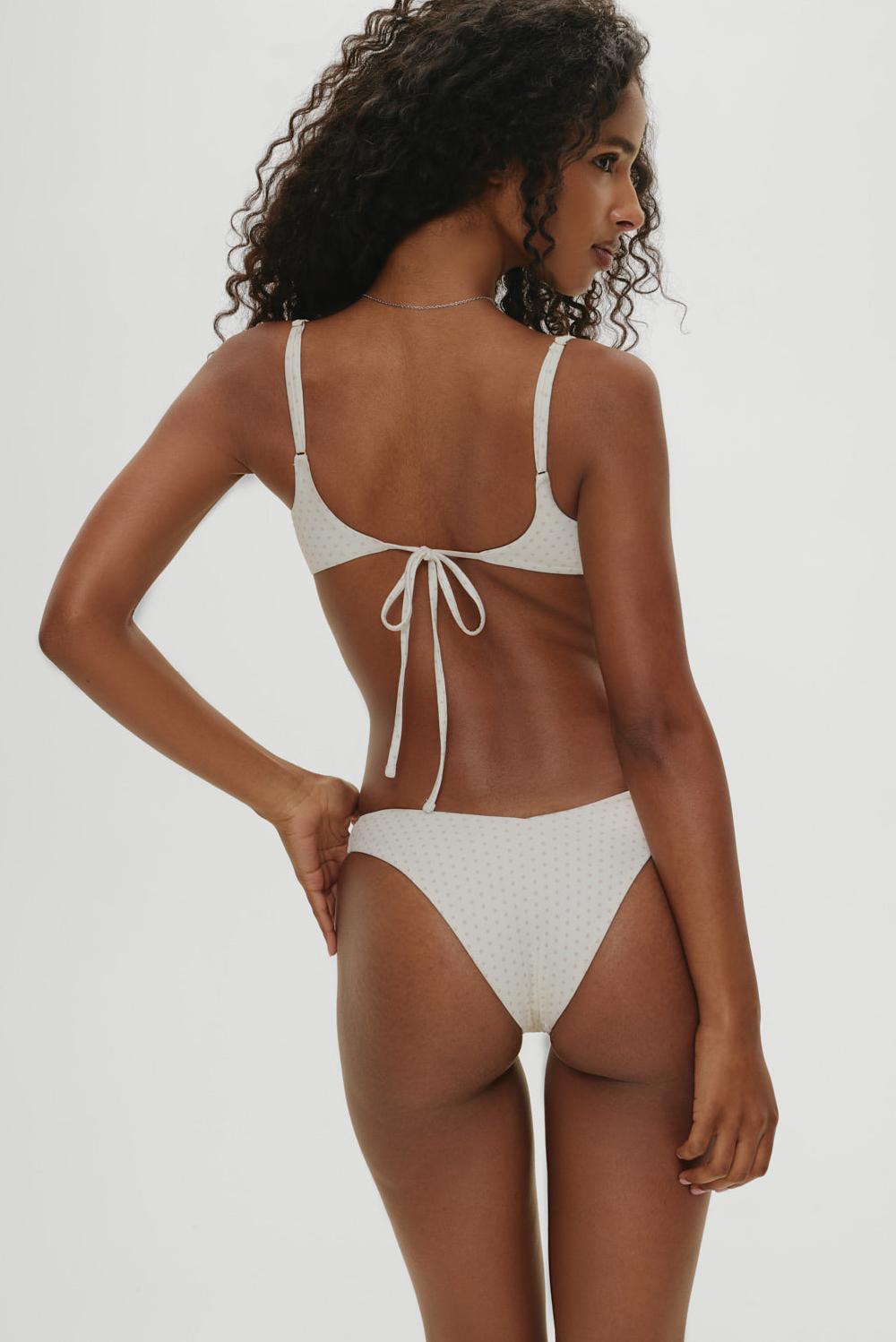 frankies bikinis x Khy Enzo Cheeky Bikini Bottom Pearl Dot