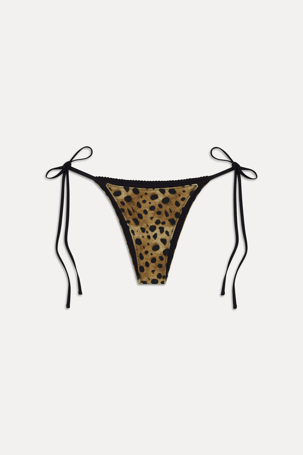 Frankies Bikinis X Khy Mackenzie Skimpy Bikini Bottom Lacey Leopard