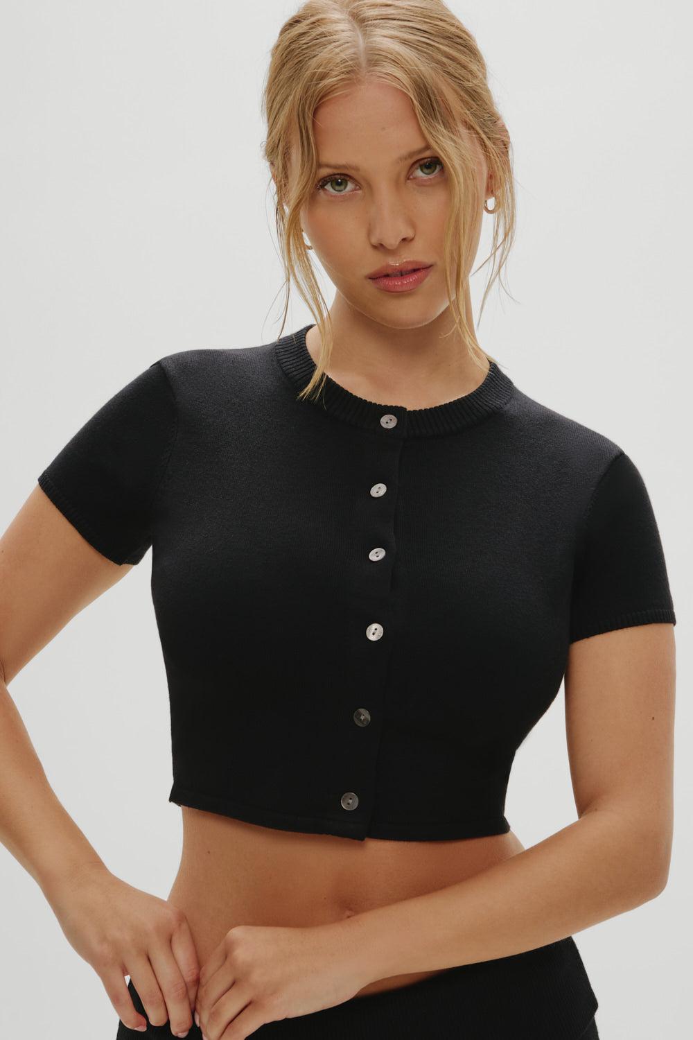 frankies bikinis x Khy Oakley Cloud Knit Cardigan Midnight Serenade