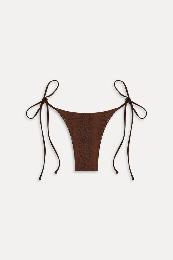 Frankies Bikinis X Réalisation Par Divine Reversible Bikini Bottom Python/Animal