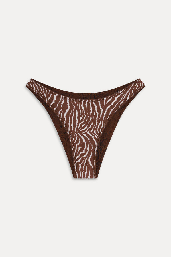 Frankies Bikinis X Réalisation Par Dove Reversible Bikini Bottom Python/Animal