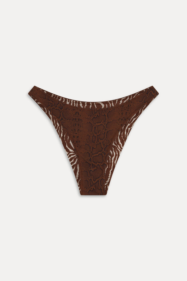 Frankies Bikinis X Réalisation Par Dove Reversible Bikini Bottom Python/Animal