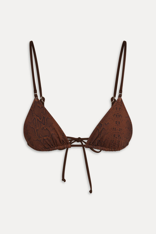 Frankies Bikinis X Réalisation Par Elena Bikini Top Python/Animal