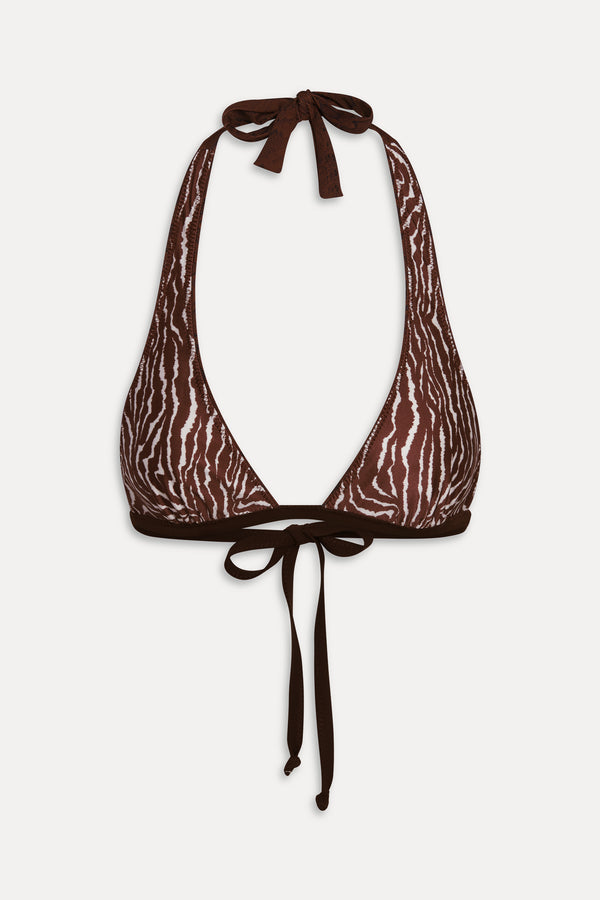 Frankies Bikinis X Réalisation Par Frank Reversible Bikini Top Python/Animal