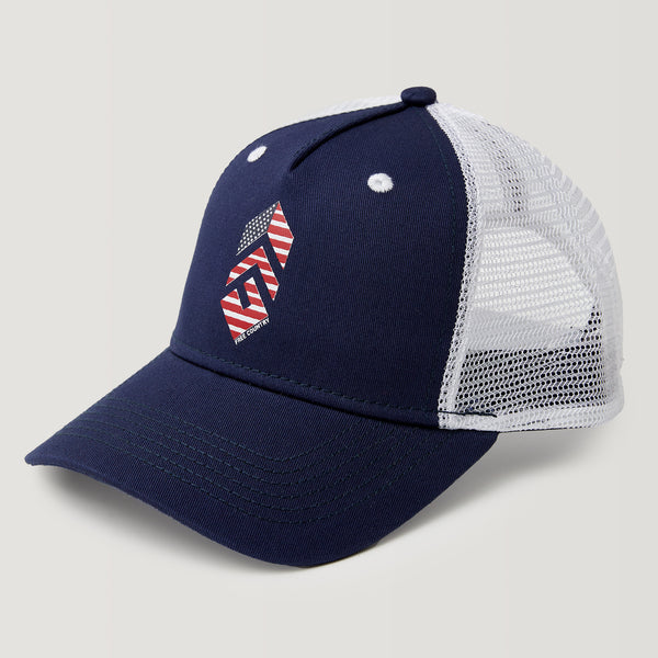 Free Country Free Country Five Panel Cotton Twill Trucker Hat Deep Charcoal