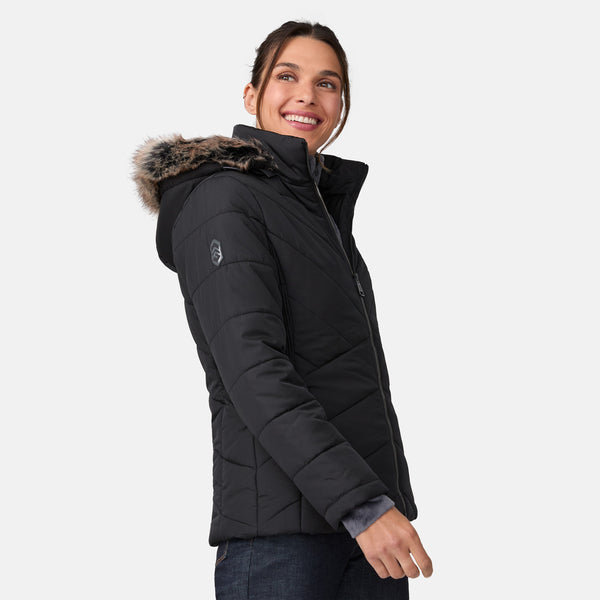 Free Country Women's Brisk II Parka Jacket Black