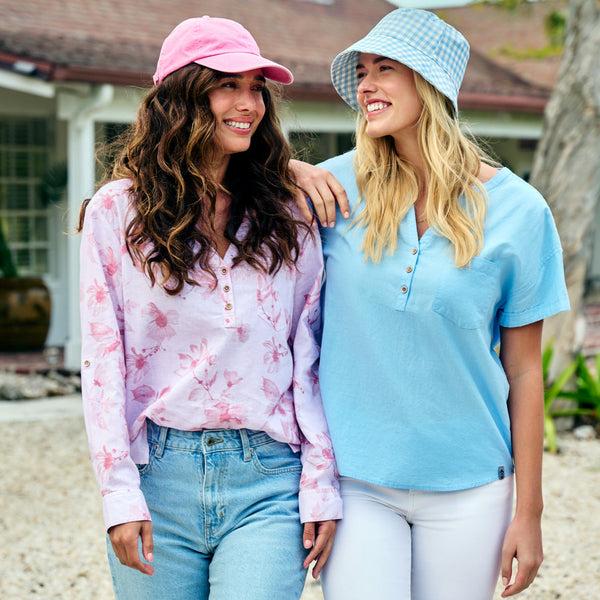 Free Country Women's Easy Breezy Shirt Bluebell