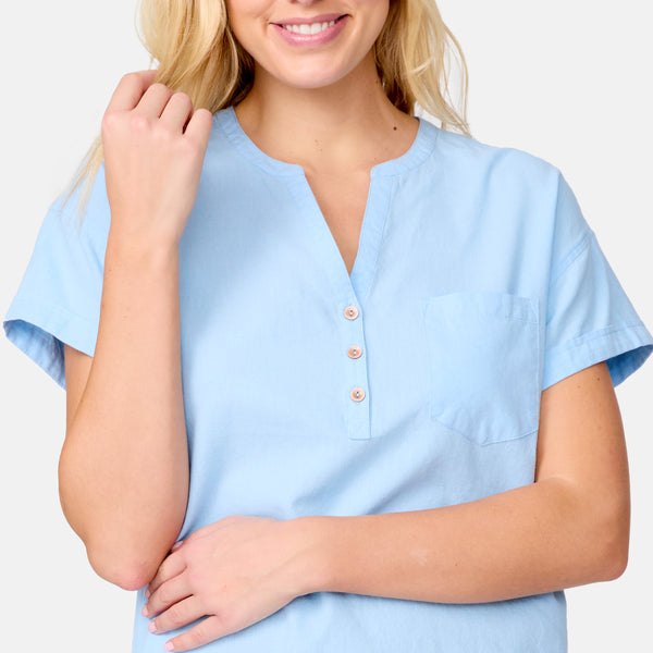 Free Country Women's Easy Breezy Shirt Bluebell