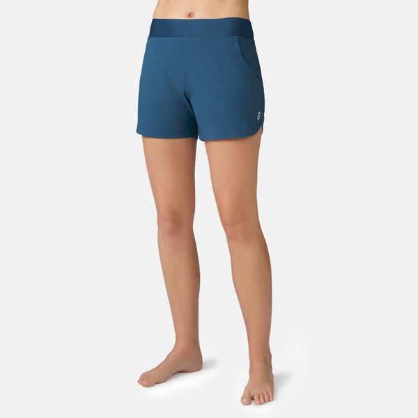 Free Country Women's Hybrid Swim Short Slate