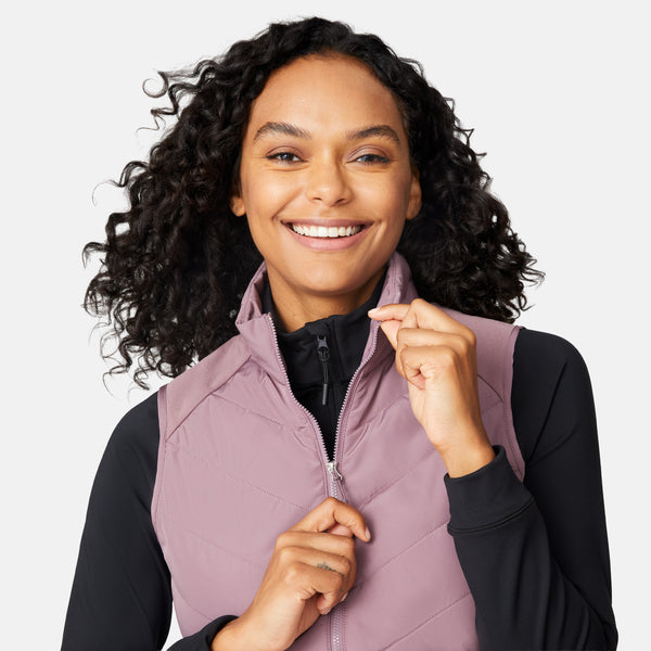 Free Country Women's Quilted Hybrid Vest Vervain