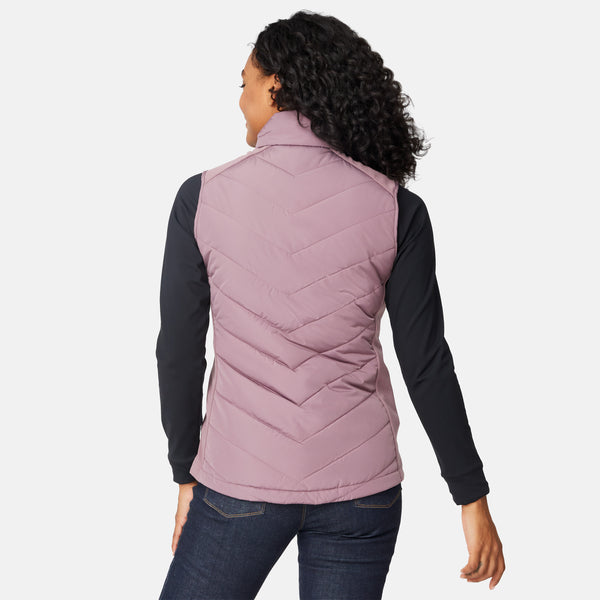 Free Country Women's Quilted Hybrid Vest Vervain