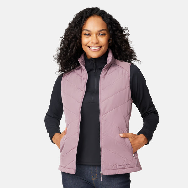 Free Country Women's Quilted Hybrid Vest Vervain