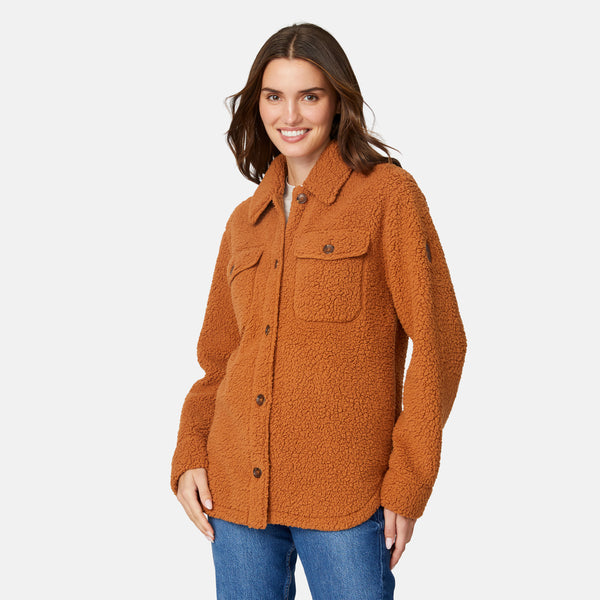 Free Country Women's Sherpa Shacket Copper