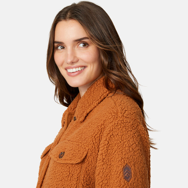 Free Country Women's Sherpa Shacket Copper