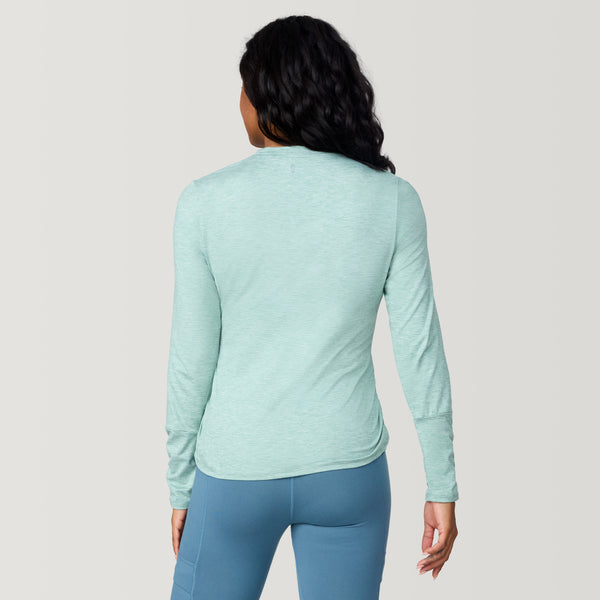 Free Country Women's Cloud Knit Crew Neck Top Green Tea