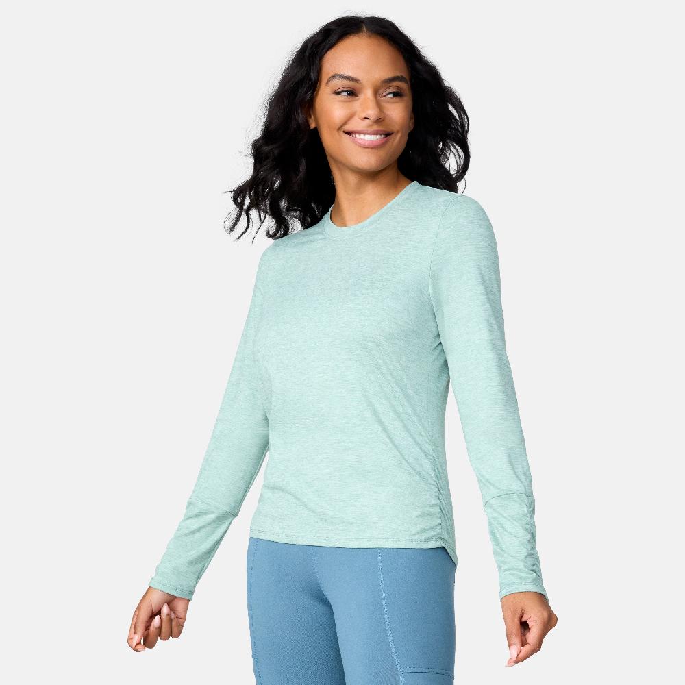 free country Women's Cloud Knit Crew Neck Top Green Tea