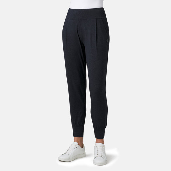 Free Country Women's Cloud Knit Pleated Jogger Black